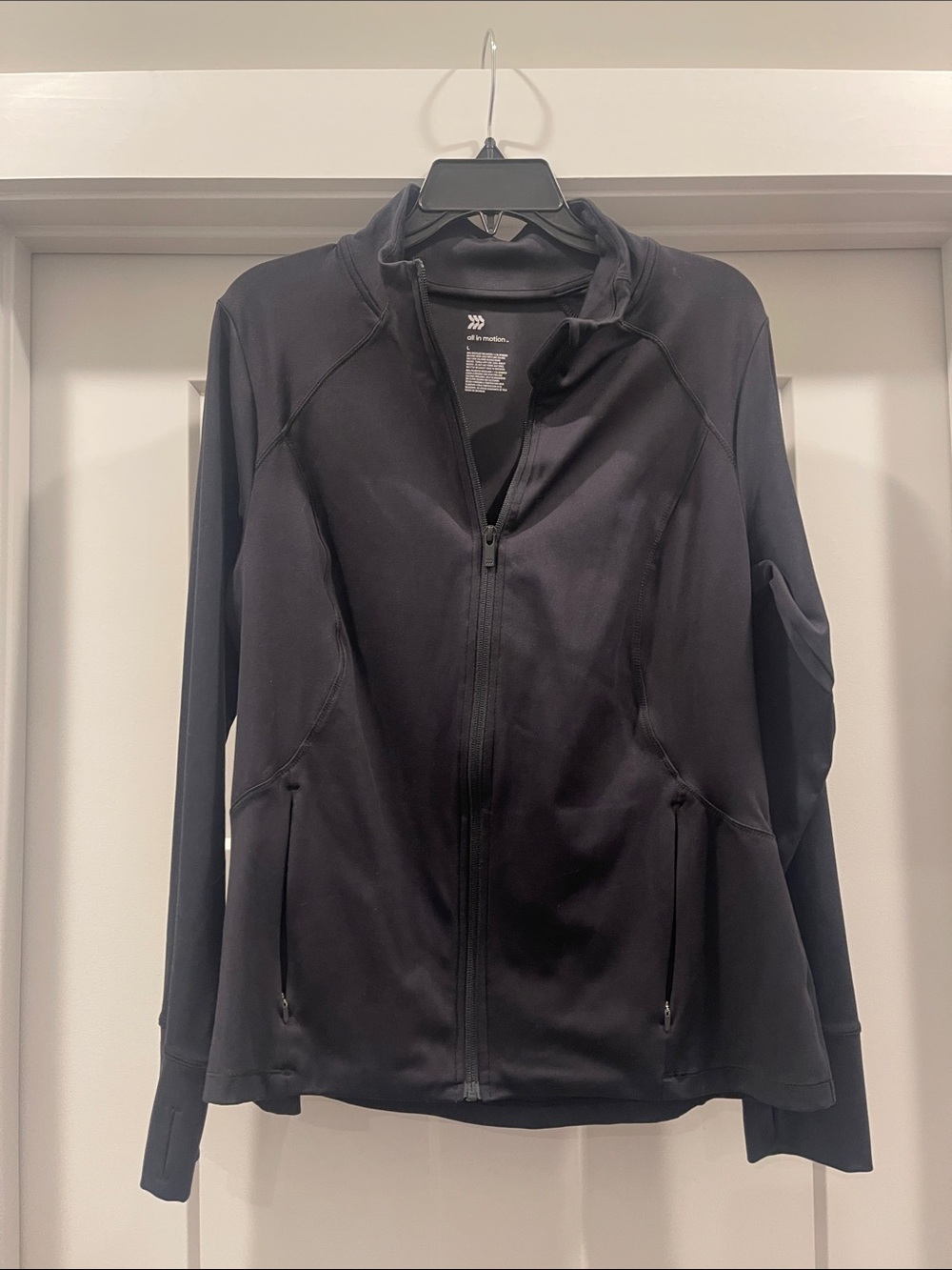 all in motion Black Full-Zip Utility Jacket